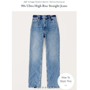 A&F 90’s Ultra High Rise Straight Jeans